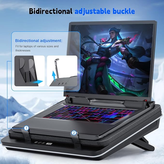 IETS GT600 Laptop Cooling Pad Equipped Gigantic Turbo-Fan（5.5inch Diameter） - Image 4