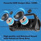 Portable Waterproof Speaker Bluetooth 5.3, Rugged 120W Loud Outdoor Boombox - Image 8