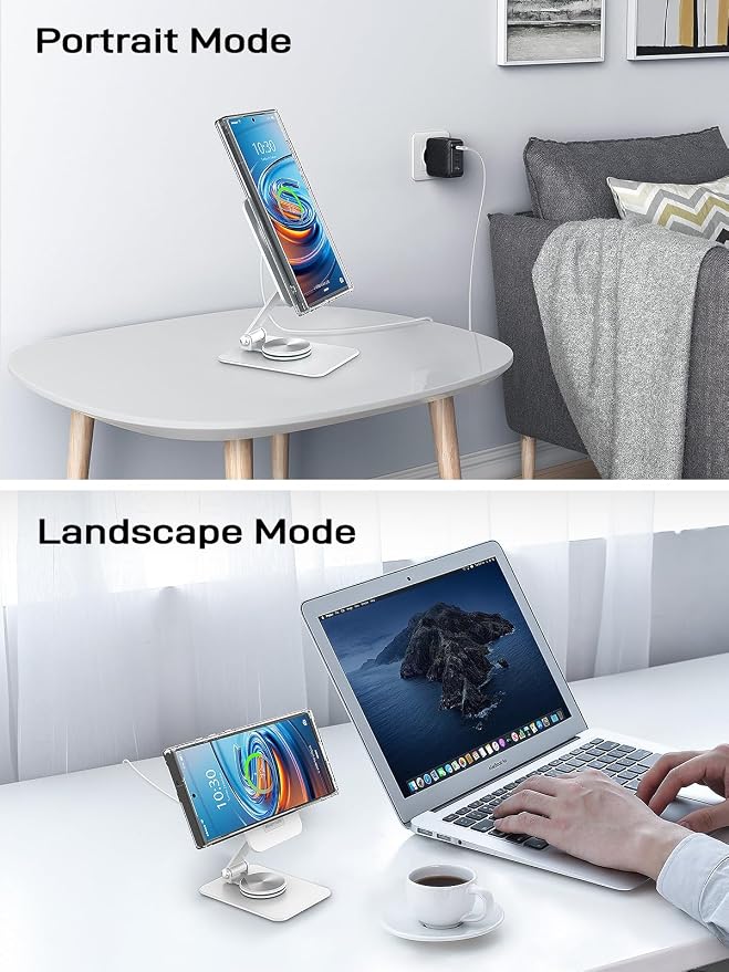 Compatible with MagSafe Charger, 15W MagSafe Charger Stand, 360°Rotation Base - Image 6