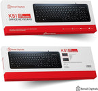 Wired USB Keyboard | Full-Sized | Ergonomic | Soft Typing | QWERTY Layout | - Image 2
