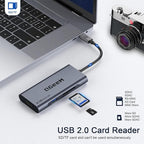 USB C Hub, QGeeM USB 4k to HDMI Adapter, 7 in 1 USB-C Dongle - Image 6