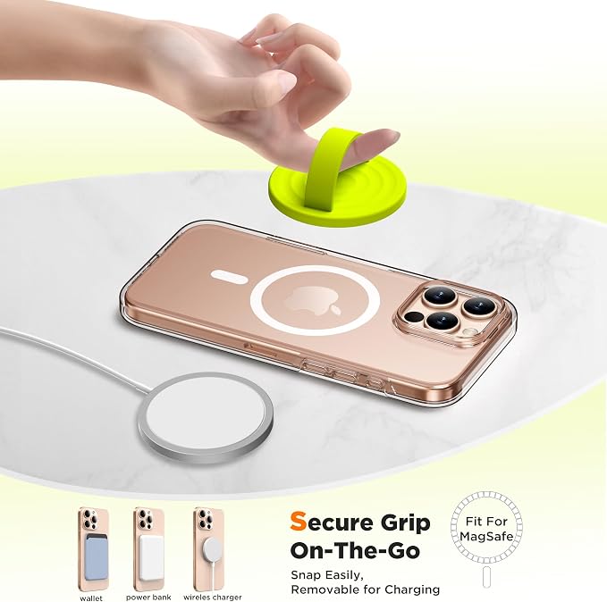 Magnetic Phone Ring Grip Holder, Silicone Finger Loop Grip, Compatible - Image 4