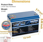 Weize 12V 100Ah TM LiFePO4 Lithium Battery, Built-in Smart BMS, Group 31 Deep - Image 2