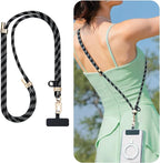 Phone Crossbody Lanyard with 2 Phone Tabs, Adjustable Anti-Theft Phone Lanyard by AKJOHN