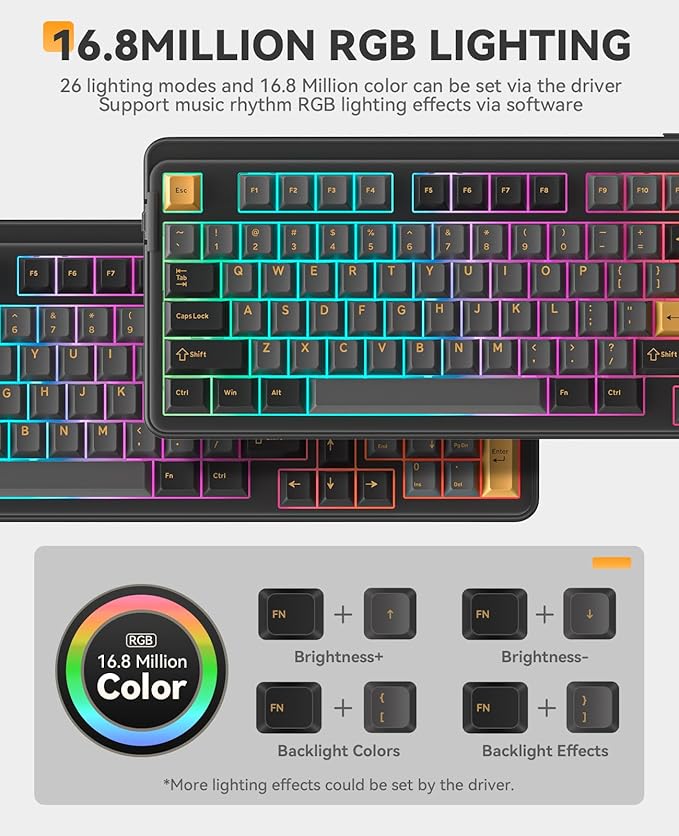 DAREU EK98pro Wireless Mechanical Keyboard, 96% Creamy Gaming Keyboard - Image 4