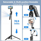 Auto Face Tracking Tripod with 360 Rotation Stand, 70.9" Ai Motion Tracking - Image 4