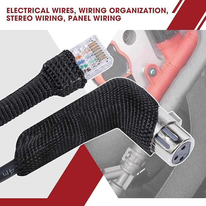 Heat Shrink Wire Loom 2:1 Shrinkable Braided Cable Sleeve 3/4 Inch ID-46ft - Image 6
