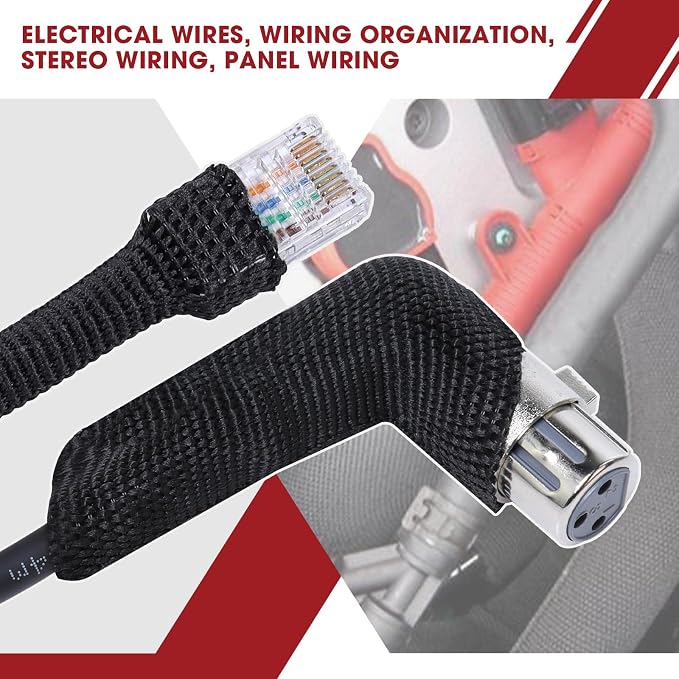 Heat Shrink Wire Loom 2:1 Shrinkable Braided Cable Sleeve 2 Inch ID-25ft - Image 5