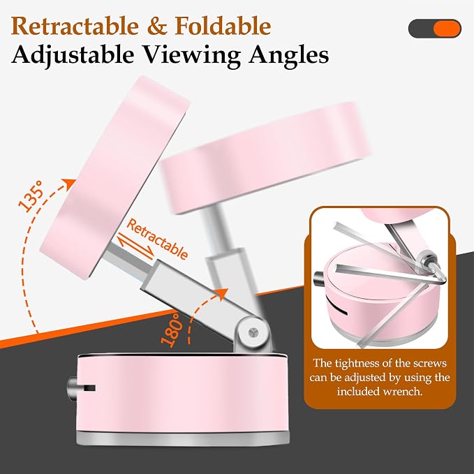 Foldable Vacuum Magnetic Suction Phone Holder, Retractable Magnetic Car Holder - Image 3