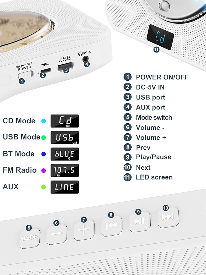 Desktop CD Player Portable - Image 3