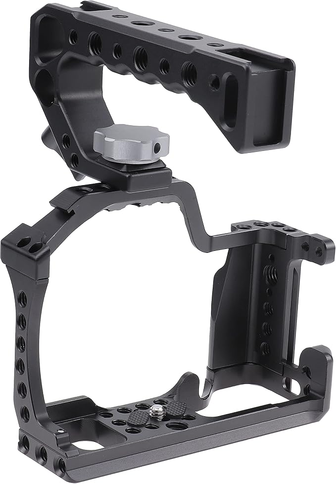 FocusFoto Camera Cage +Top/Side Handle Grip Kit, Aluminium Alloy Video - Image 3