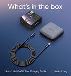 MAGIC JOHN 240W 4 in 1 Charging Cable, 6.6FT USB C to Lightning Cable, Chubby - Image 8