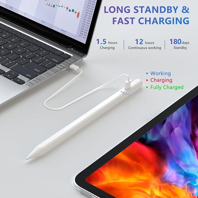 Stylus Pen for iOS&Android Touch Screens, Active Pencil for Samsung, Smart - Image 3