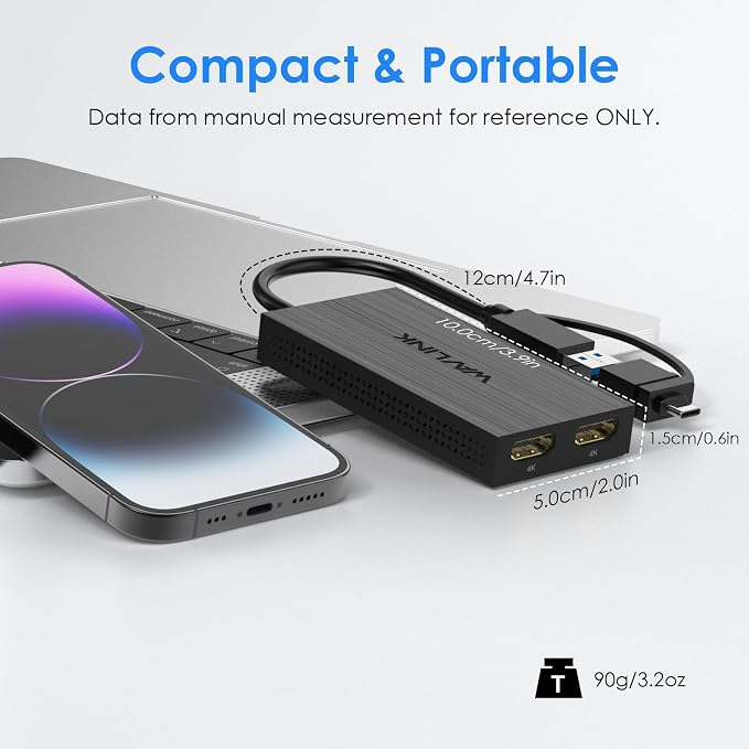 WAVLINK USB-C & USB-A to Dual HDMI Adapter 4K@60Hz - Image 8