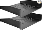 RIVECO 2U Server Rack Shelves for 19" Network Cabinet, Rack Mount Vented by RIVECO