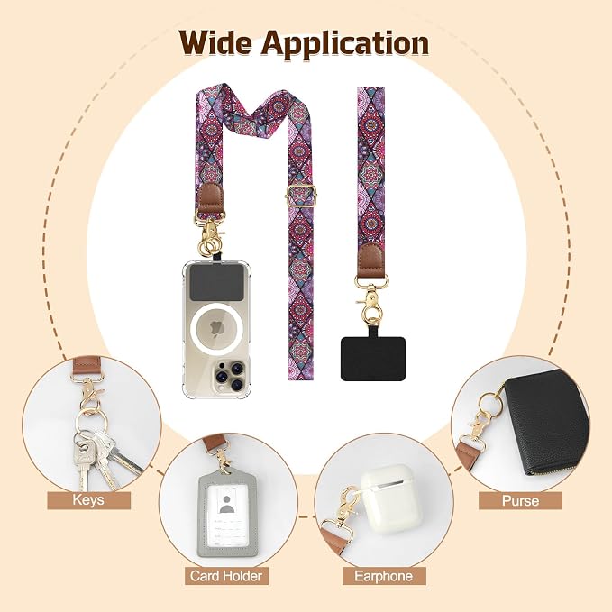 TiMOVO Phone Lanyard Crossbody Wrist Strap, Adjustable Anti-Theft Strap - Image 6