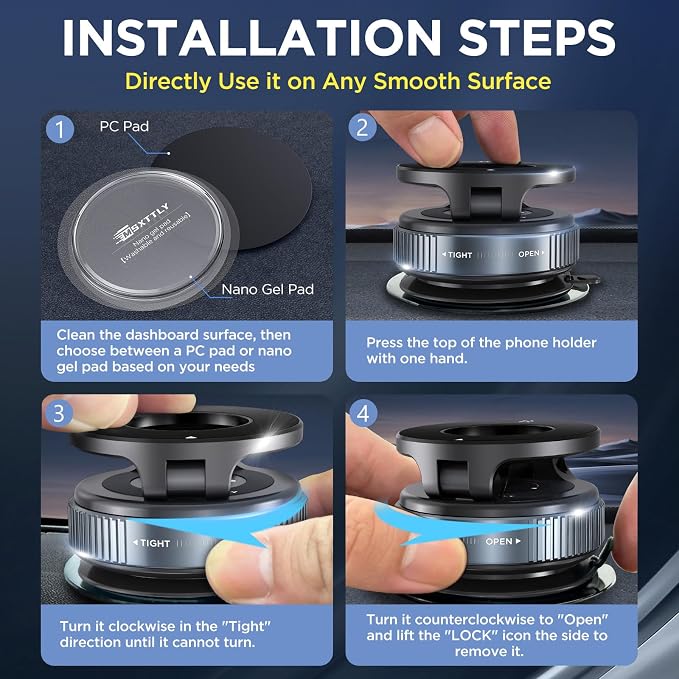 Vacuum Magnetic Phone Holders for Your Car 2026 Suction Cup Phone Mount - Image 3