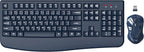 Wireless Keyboard and Mouse Combo, EDJO 2.4G Full-Sized Ergonomic Computer by EDJO