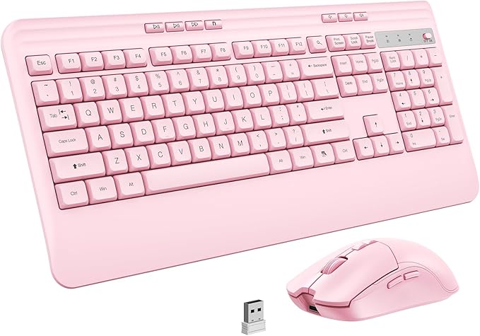 Wireless Keyboard and Mouse Set by KOPJIPPOM