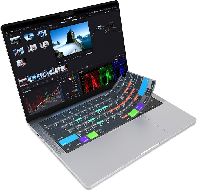 JCPal Davinci Resolve Shortcut Guide Keyboard Cover by JCPAL