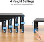 ECOLOVI Wood Laptop Stand for Desk, 4-Height Adjustable Computer Monitor Stand - Image 2