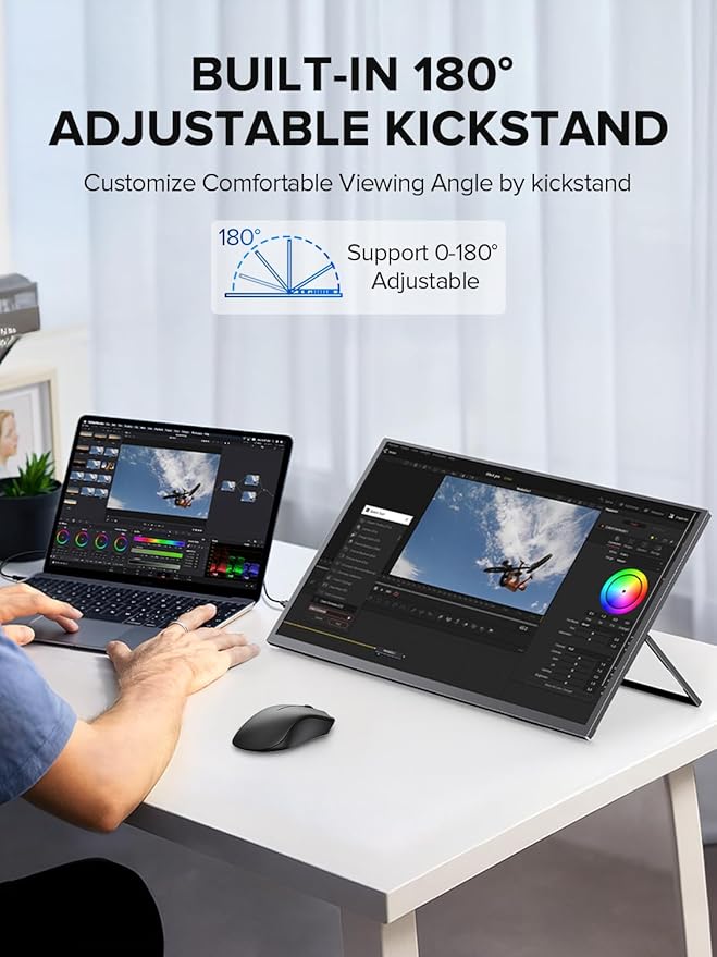 UPERFECT 24.5" Portable Monitor 240Hz Gaming Monitor 1200:1 Contrast FreeSync - Image 5
