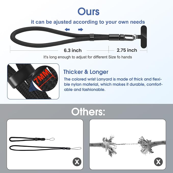 Phone Lanyard, 2 Pack Adjustable Cell Phone Lanyard Strap, Hand Wrist Strap - Image 6