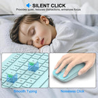 Wireless Keyboard and Mouse Combo, Full-Size Silent Ergonomic Keyboard and - Image 4