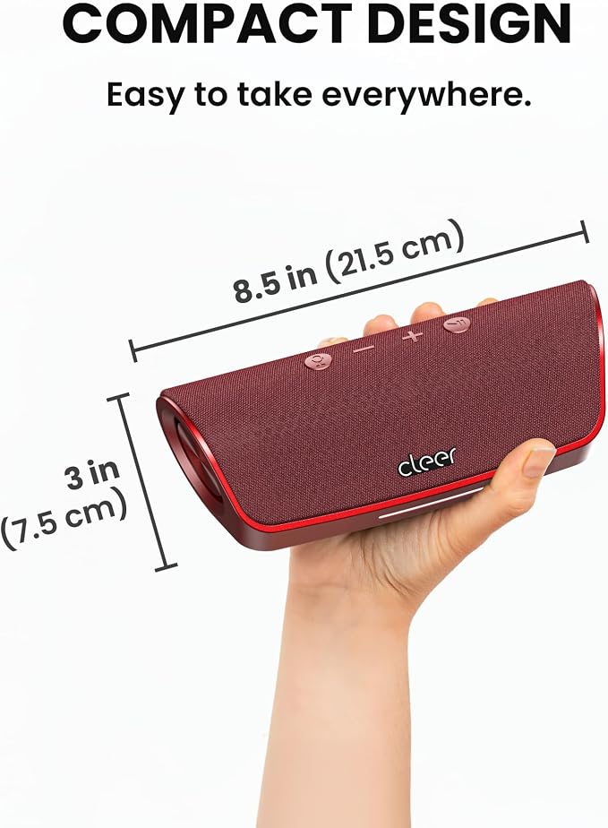 Cleer Scene Wireless Bluetooth Speaker, Stereo Wireless Pairing, Waterproof IPX7 - Image 3