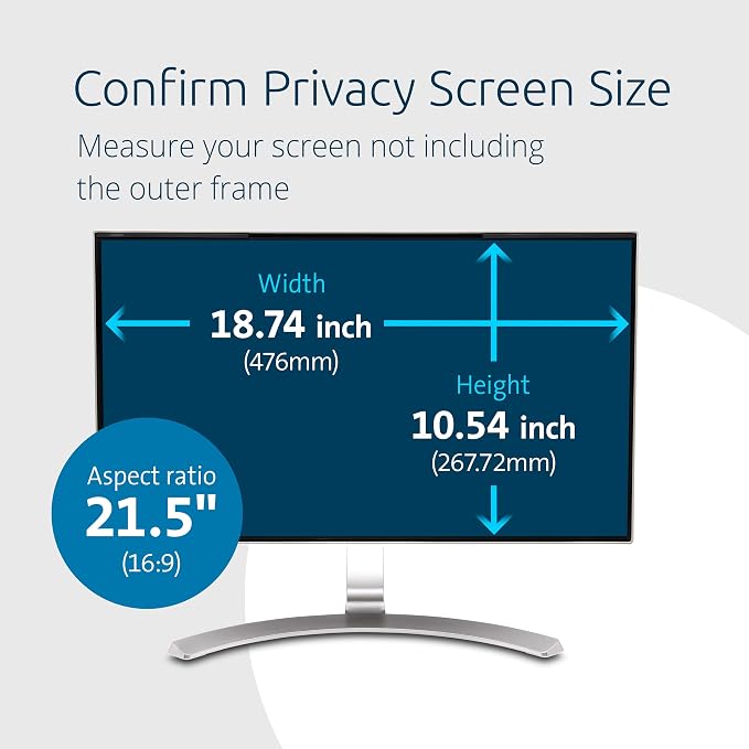 Kensington MagPro 21.5 Inch Magnetic Computer Privacy Screen - Image 2