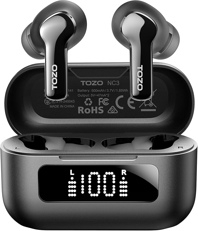 TOZO Hybrid Active Noise Cancelling Wireless Earbuds by TOZO