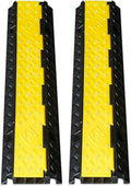 CXRCY Cable Ramp 2 Pack of 3 Channel PVC Rubber Cable Protector, 44000lbs by CXRCY