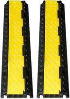 CXRCY Cable Ramp 2 Pack of 3 Channel PVC Rubber Cable Protector, 44000lbs by CXRCY