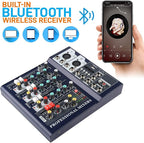Dj Mixers 4 Channel Audio Mixer Sound Board - Image 3