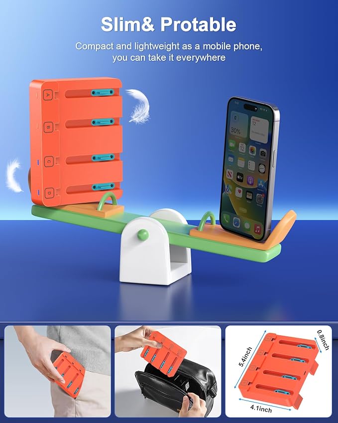 Charger for Nintendo Switch 2 and Switch 1 Controller, Horizontal Charging Dock - Image 5