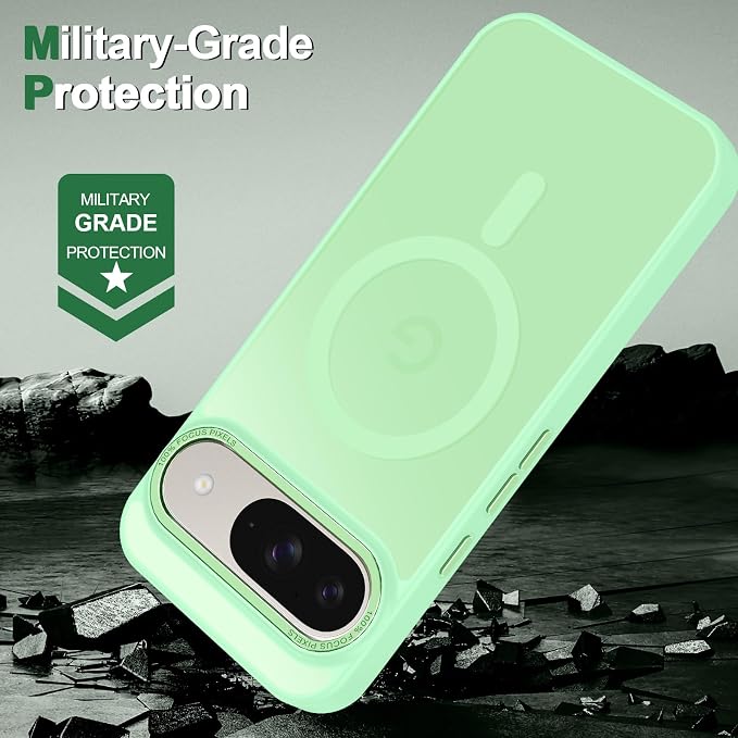 Magnetic for Google Pixel 9/Pixel 9 Pro Case, Shockproof Slim Translucent Matte - Image 6