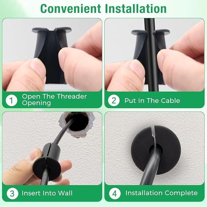 6pc Starlink Cable Grommet 3/4" Silicone Waterproof Wall Hole Pass Through - Image 3