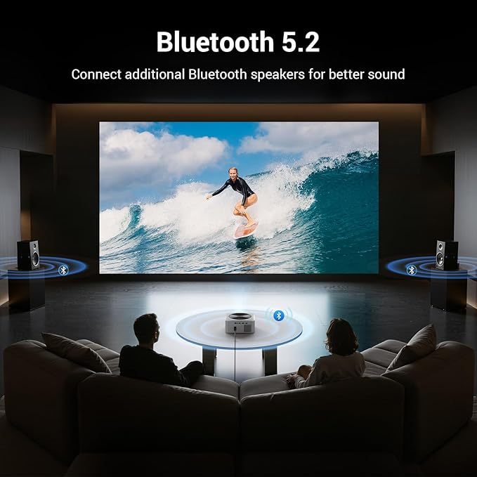 HAPPRUN 1500 ANSI Lumens Outdoor Projector - Image 5