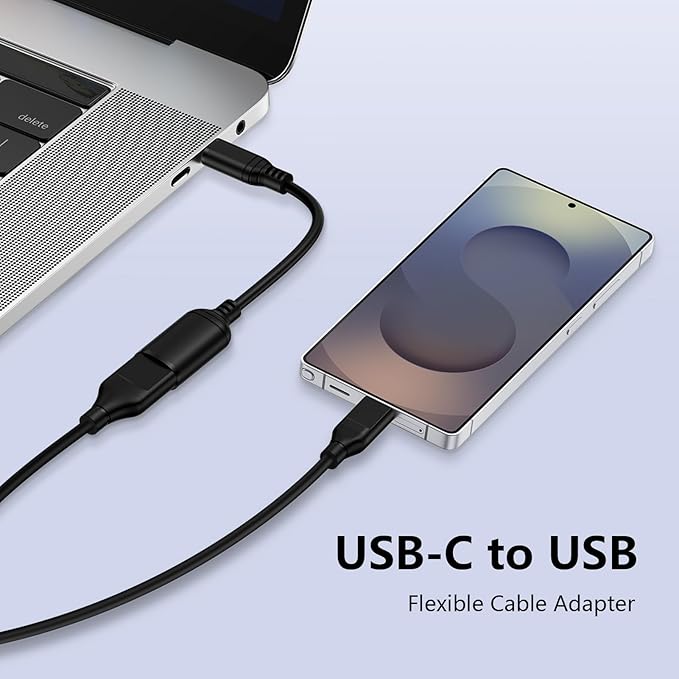 USB C to USB 3.0 Adapter, USB C Android Adapter Male to USB A Female OTG On The - Image 3