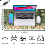 Anime Forest Desk Mat, Cute Green Mouse Pad, Kawaii Aesthetic Full Desktop Pad - Image 3