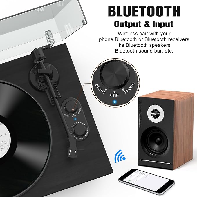 Udreamer Vinyl Record Player, Turntable - Image 3