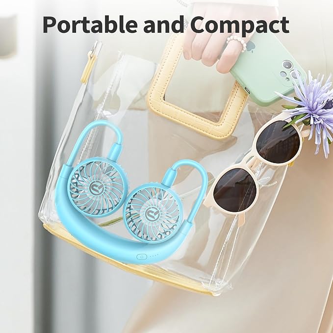 PANERGY Portable Neck Fan Rechargeable Hand Free Personal Fan Mini Wearable - Image 7