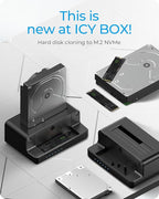 M.2 NVMe & SATA SSD/HDD Hard Drive Docking Station, ICY BOX USB-C 10Gbps M.2 - Image 2