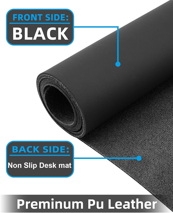 Desk mat Large, Leather Desk Pad Protector, Office Desk Mat, Mouse Pad - Image 2