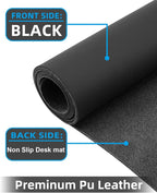 Desk mat Large, Leather Desk Pad Protector, Office Desk Mat, Mouse Pad - Image 2