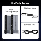 TobenONE DisplayLink Docking Station 4 Monitors, 20-in-1 Quad 4K@60Hz HDMI - Image 8