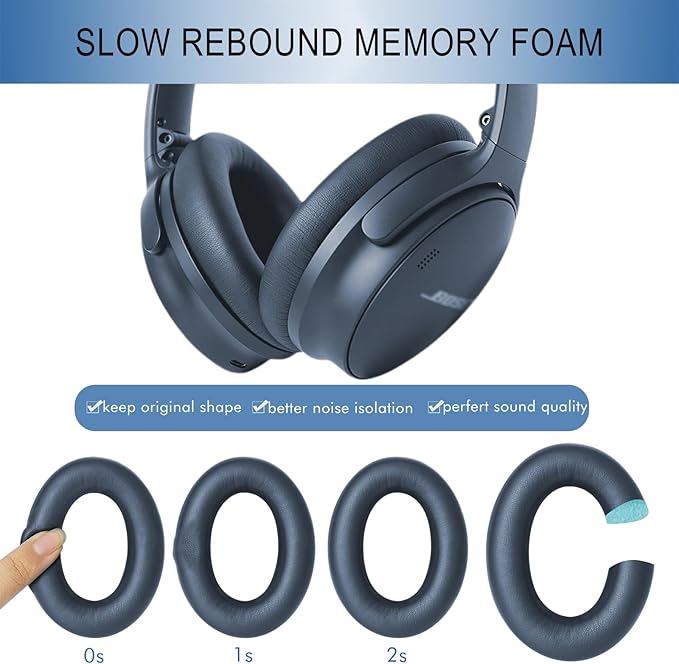 GEVO Replacement Ear Pads for Bose QC45, Ear Cushions for Bose QuietComfort 45 - Image 6