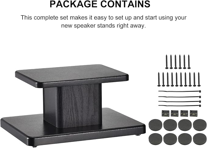 MECCANIXITY Wood Speaker Stands, 2 Pack 19.7 Inch Universal Speaker Stand - Image 7
