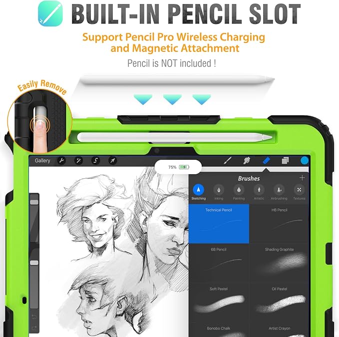 HXCASEAC Case for iPad Air 11 inch, Shockproof Design - Image 3