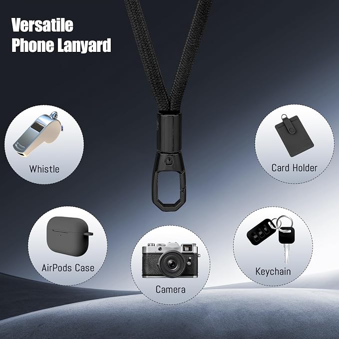Phone Lanyard 2 Pack, 2x Adjustable Crossbody Phone Strap, 2x Tether Tab - Image 6